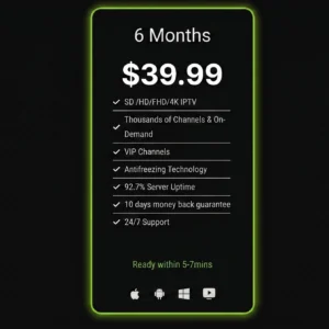 6 Month IPTV